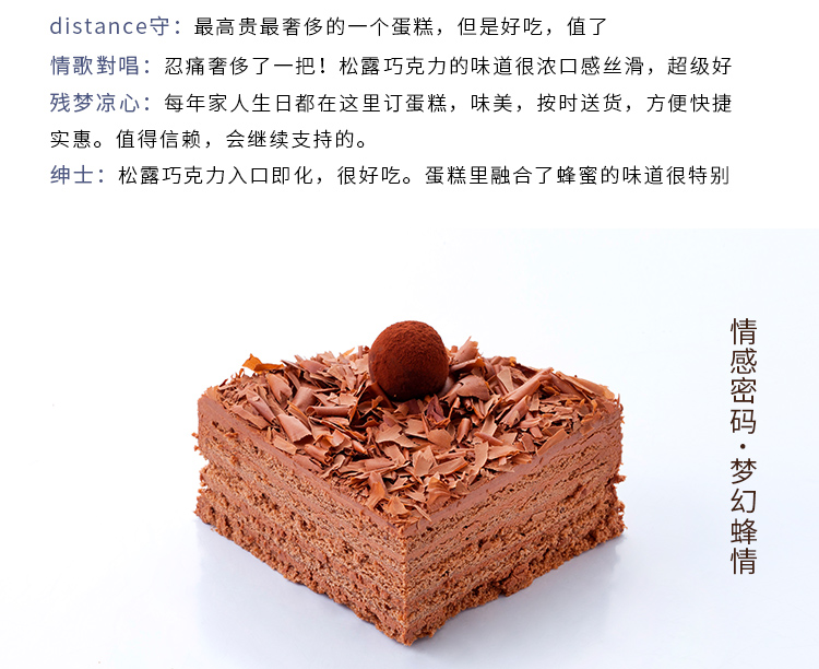 ebeecake小蜜蜂蛋糕松露巧克力生日蛋糕男生蛋糕新鲜生日蛋糕同城配送