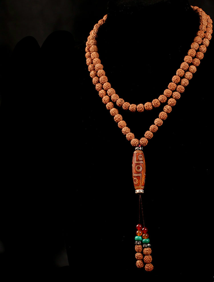 九眼天珠配饰手链天然108颗菩提子手串佛珠 九眼天珠项链 10mm