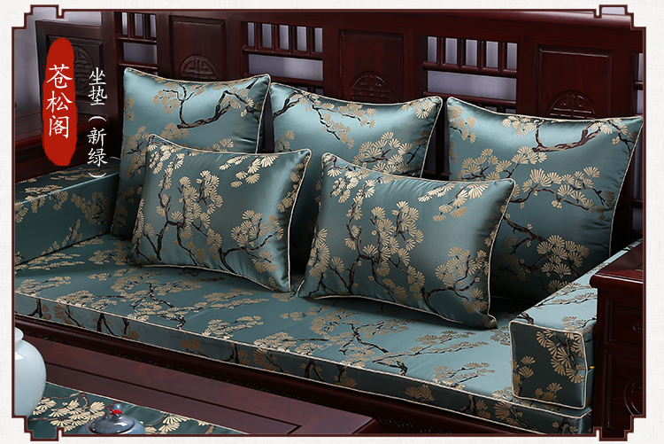红木沙发坐垫 中式实木沙发坐垫带靠背罗汉床垫子五件套圈椅餐椅垫