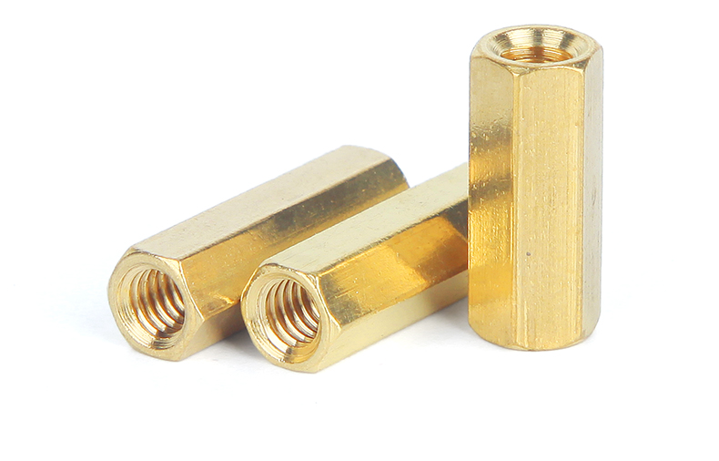 5六角铜柱 双通铜螺柱 主板铜柱 隔离机箱铜柱 间隔柱 m2.5*8(10粒)
