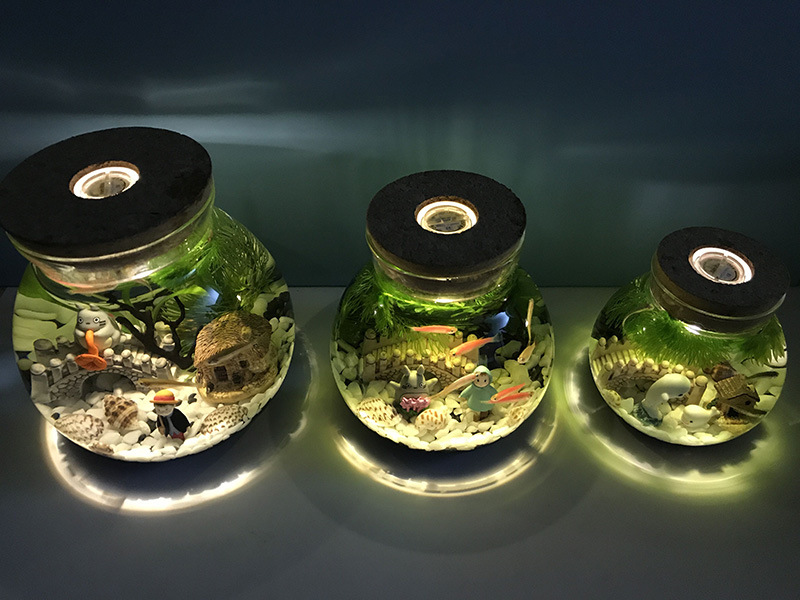 生态瓶微景观水族箱造景斗鱼缸创意缸办公桌面书桌客厅观赏玻璃缸