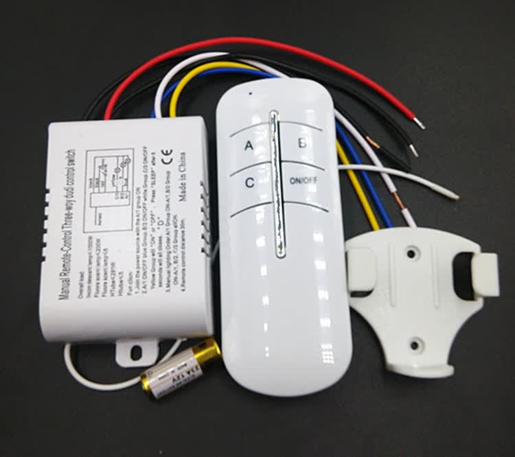 家用灯光遥控控制器一路二路三路无线开关led吸顶灯具器无线220v数码