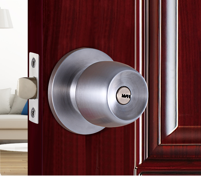 球形锁 圆形锁 圆头锁 球型锁防盗门锁房门通用型室内卧室卫生间304不