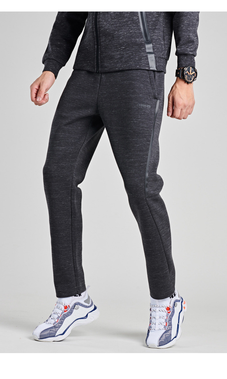 361度男裤冬季新款针织长裤361保暖舒适运动裤男 碳石花灰 m/170