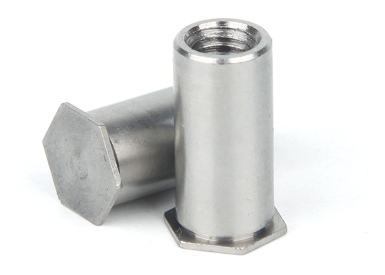 304不锈钢盲孔压铆螺柱/压铆螺母柱/压铆螺柱m3x3~m3x40外径5.