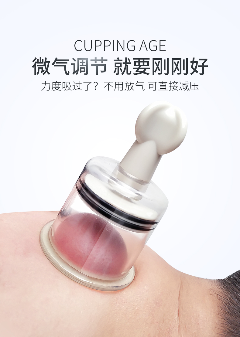 亿拔罐器火罐家用套装罐全套抽气手拧式真空气罐非玻璃祛湿拨 12罐装