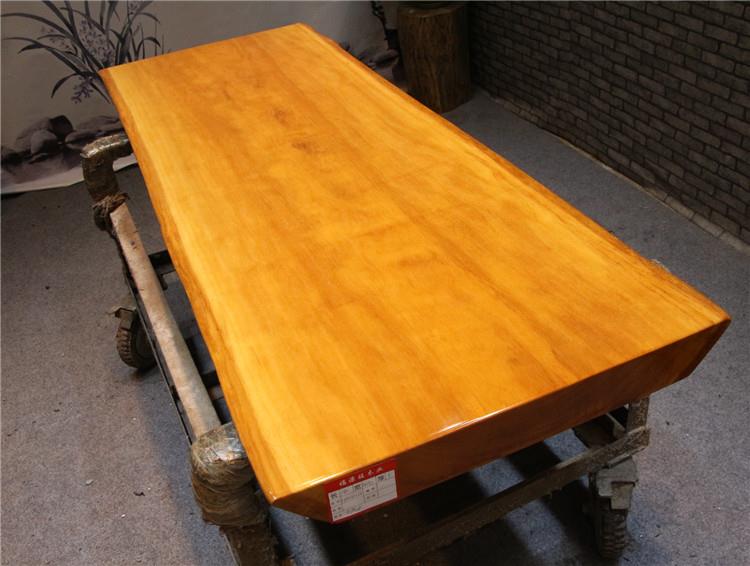 非洲黄花梨实木原木大板桌现货全方边191*79*10.5cm_现价4391元