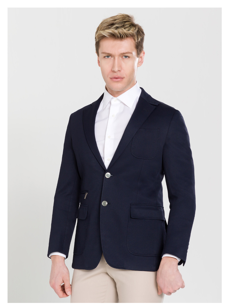 ports/宝姿男装 新款西服外套单排扣单西外套男 navy l