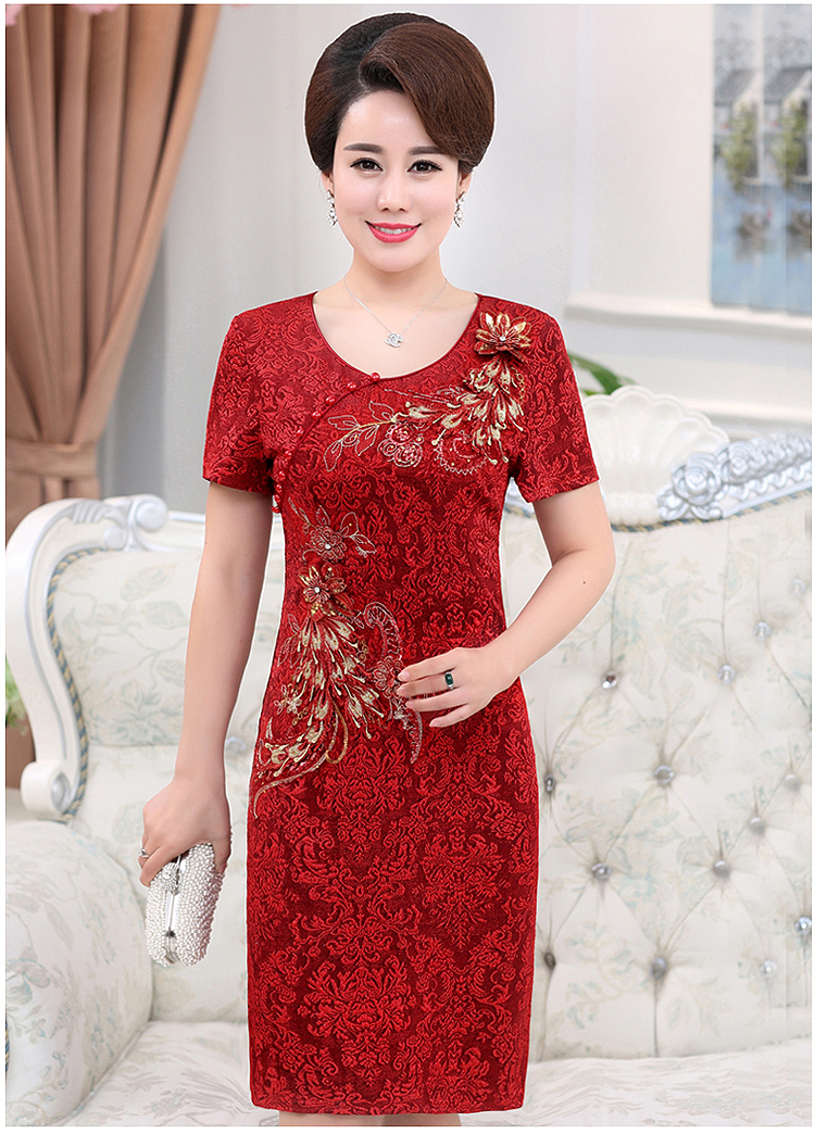 ovmattu香港潮牌婚礼妈妈装两件套秋装大码显瘦中年喜庆婆婆结婚宴