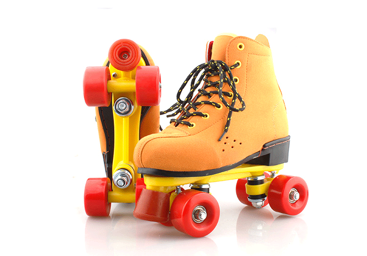 溜冰鞋 双排轮儿童四轮旱冰鞋初学者男女闪光轮滑冰鞋 不闪光 38