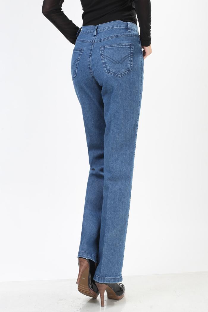 夏季新款中老年女裤直筒牛仔裤高腰宽松大码中年妈妈裤长裤薄款女