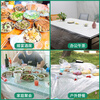 Jiecheng tablecloth transparent disposable PE thickened waterproof and oil-proof picnic tablecloth for banquet thick white 180*180cm*50 sheets
