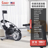 SUNNY American sculls rowing machine home magnetically controlled foldable rowing machine indoor sports fitness equipment rowing machine classic gray 8-level resistance | shoulder and neck exercise | self-installation