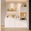 Mudingsheng sideboard against the wall integrated living room simple multi-functional cream style storage cabinet cupboard wine cabinet storage cabinet white 60CM high cabinet