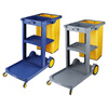 Customized multi-functional cleaning trolley linen cart property shopping mall hotel guest room cleaning cart service cart cleaning charter cart blue without cover (non-Baiyun brand)