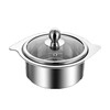Hanxiao self-service single small hot pot pot for one person, one pot for alcohol induction cooker, special small pot for 2-3 people, double ear small hot pot with lid 14cm