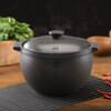Zhu Qingping Sichuan Ya'an Yingjing black sand casserole Zhu's casserole black sand Zhu Qingping pure handmade earthen pot 4L (for 3-5 people) + cooking fee 4L