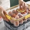 YTH time-keeping egg carton refrigerator egg fresh-keeping storage box kitchen supplies breathable fresh-keeping box sealed egg tray egg grid divided egg storage box large size - can hold 24 pieces, deep space gray, sealable and breathable