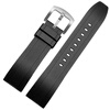 Men's beetle dust-free rubber watch strap for Citizen Seiko Submariner Huawei GT extended silicone strap accessories black - steel buckle 22mm