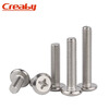 Creaby304 stainless steel large flat head bevel screws nickel plated cross large flat head screws furniture bolts M6x50 (5 pieces) 304 material
