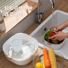 Dimple double-layer vegetable basket drain basket hollow basin fruit basin household fruit basket creative plastic kitchen vegetable basin