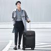 Hermes Oxford cloth suitcase checked trolley case 24 inches men's business large-capacity suitcase women's front open lid canvas box