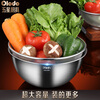 Olodo German 304 stainless steel rice basket, vegetable basin, rice sieve, drain basket, drain basin, drain basin, rice basin, fruit basin 304 food grade multi-purpose drain basin, large size 24cm