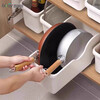 Baicaoyuan kitchen rack cabinet storage box with pulley pot storage box under sink storage basket extra wide