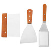 GAJABO wooden handle cooking shovel, raw frying pancake shovel, steak frying shovel, Teppanyaki shovel, griddle shovel, hand-grabbed cake shovel 6. Wooden handle diagonal shovel