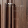 Youthful and trendy black walnut solid wood wardrobe, bedroom wardrobe, five-door wardrobe, new Chinese grille wardrobe, five doors (210*60*220cm)