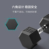 PROIRON rubber-coated dumbbell set combination household hexagonal dumbbell solid men's and women's commercial fitness equipment 5.10.15.20 pounds four pairs 100 pounds set