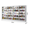 Kington steel bookshelf library reading room bookshelf data file storage display rack white single side a set of four columns