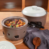 Pottery King ceramic dry pot solid alcohol stove pot integrated heating household small hot pot household casserole alcohol pot large size 2 liters + alcohol block one pack 27cm
