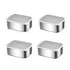 Sudel 4-piece set 316 stainless steel square plate fresh-keeping box with lid packing box kitchen side dish ingredient picnic box 13*10-5cm 4-piece set