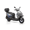 Qianjiang Jin 150 scooter fuel motorcycle, fuel-saving commuting, bumper + tail box, front and rear CBS, new silver gray