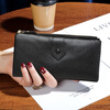 Sephoron New Year's Leather Inside and Outside 18 Card Slots Long Wallet Ultra-Thin Large Bill Holder Soft Cowhide Leather Folding Wallet Simple Black - Genuine Leather Inside and Out 18 Card Slots Ultra Thin Style