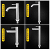 304 stainless steel single cold counter top basin faucet home powder room hand wash basin hot and cold single hole faucet 304 stainless steel low straight mouth single cold water comes with 60 cm water inlet pipe