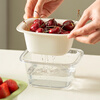 Onlycook mini double layer washing fruit drain basket household small fruit basket drain fruit basin vegetable basin fruit plate mini double layer drain basket white