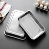 Xingfang Stainless Steel Dinner Plate Square Plate Deepened Square Plate Dinner Plate Commercial Baking Plate Deep Plate 40*30cm