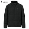 Dances with Wolves 90% goose down + graphene autumn and winter windproof stand-up collar men's down jacket 001 black 175