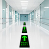 Yinchuanhui emergency fire sign safety exit right sign evacuation warning wall sticker 14.5*29CM PVC luminous sticker 5 sheets