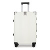 Huatong suitcase, aluminum frame trolley case, strong and pressure-resistant, can sit on the password box, student large-capacity aluminum alloy hard-shell suitcase, noble black, thickened PC-scratch and wear-resistant, 26 inches, student accommodation