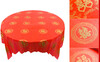 Extra thick disposable tablecloth for wedding red wedding banquet happy event round table thickened hotel tablecloth plastic pvc tablecloth waterproof and oil-proof 2.0m x 2.0m dragon and phoenix in auspiciousness 10 sheets extra thick