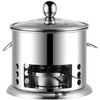Shenfu alcohol stove small hot pot single double hot pot side stove shabu shabu pot outdoor picnic windproof stove takeaway alcohol pot set stove 16cm