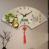 Dilan Living Room Wall Clock New Restaurant Wall Clock No Punch Perpetual Calendar Home Clock Chinese Style Silent Quartz Clock Fulu SXA Medium Size 40*20cm