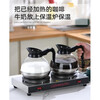 Double warm coffee stove insulation stove double-head coffee pot heating insulation heating plate 1.5 liter steel bottom 1.8 liter coffee machine coffee stove + 2 JINSHIDA coffee pots