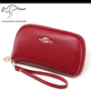 True Australian Kangaroo Wallet Women's Genuine Leather Large Capacity Multi-Card Slot Clutch Women's Handbag First Layer Cowhide Soft Leather Small Bag Women's Handbag Burgundy