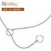 OIMG imported from the United States ALVALLEY metal snake chain dog leash P chain collar competition grade traction rope traction silver 3.8mm * 55cm special for medium-sized dogs