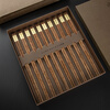 Thousand-year-old lovewood chicken wing wood Chinese chopsticks with golden blessing no paint and no wax household chopsticks gift box 10 pairs KZ0279