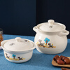 Clay pottery small zebra Ruyi soup pot 4600ml glaze color casserole open fire Chinese medicine stew pot soup pot same style as Sister Lotus
